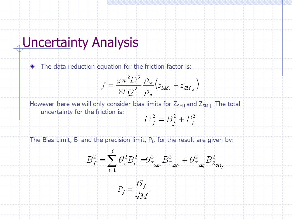 Experimental uncertainty analysis